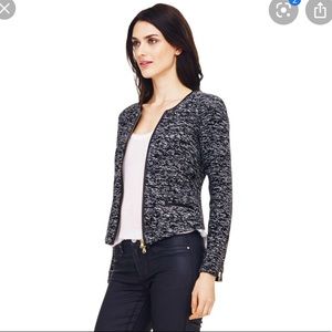 Club Monaco Bria Knit Leather Trim Jacket